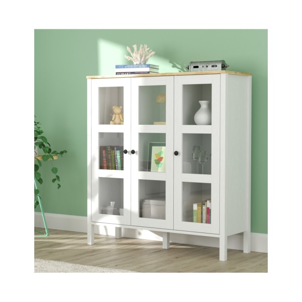 Vitrina VISE 123x112 cm, MDF Acabado...