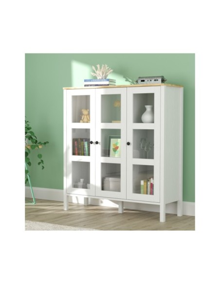 Vitrina VISE 123x112 cm, MDF Acabado Blanco