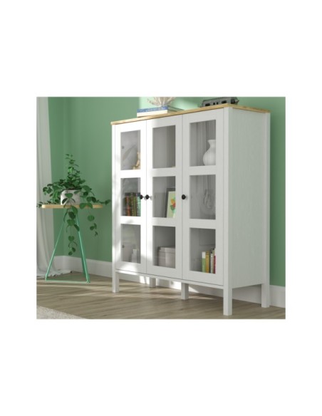 Vitrina VISE 123x112 cm, MDF Acabado Blanco