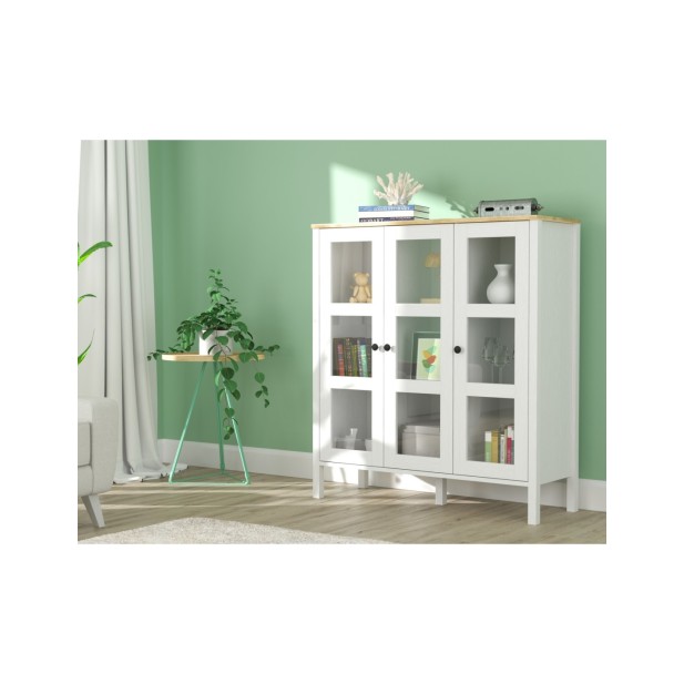 Vitrina VISE 123x112 cm, MDF Acabado...