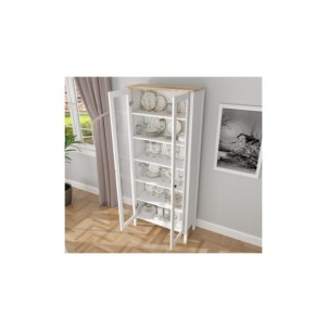 Vitrina VISE 194x83 cm, MDF Acabado Blanco 2