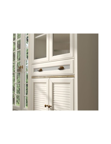 Vitrina Aparador VISE 194x88 cm, MDF Acabado Blanco