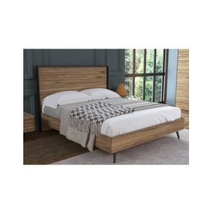 Cama Doble SOVE 169x205 cm, MDF Acabado Nogal