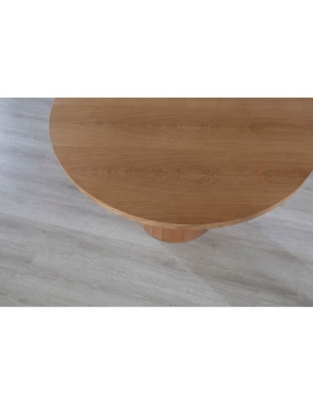Mesa KOMET Ø100 cm de Comedor, Haya Natural / MDF