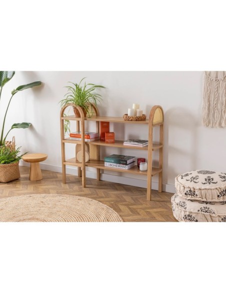 Estantería OZER 110x90 cm, Fresno Natural / MDF