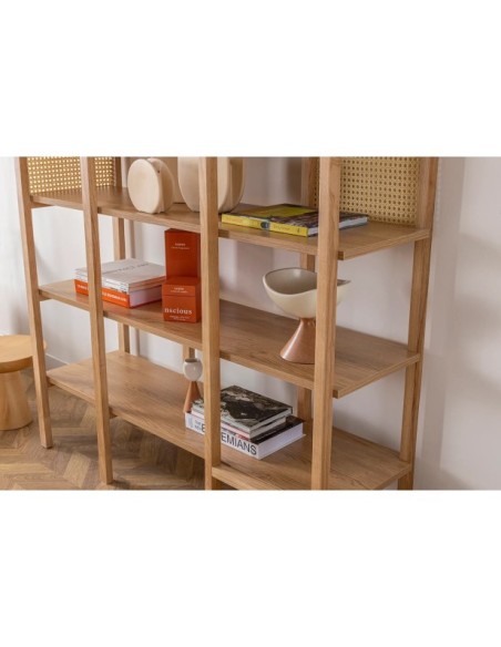 Estantería OZER 120x160 cm, Fresno Natural / MDF