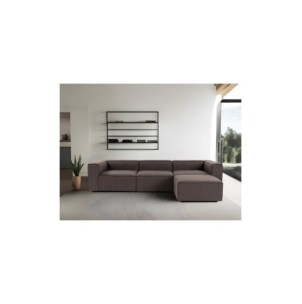 Sofá Esquinero MODI 296x185 cm, Lino Marrón Oscuro /...