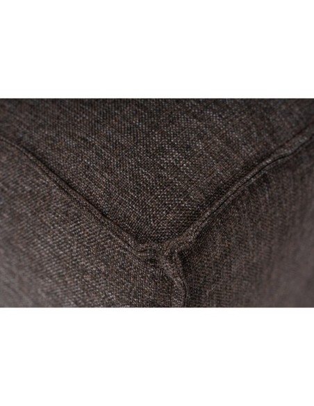 Sofá Esquinero MODI 296x185 cm, Lino Marrón Oscuro / Madera de Haya