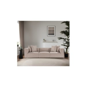 Sofá SKADI 3 Plazas 270x95 cm, Lino Arena / Madera de Haya 2