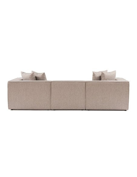 Sofá SKADI 3 Plazas 270x95 cm, Lino Arena / Madera de Haya