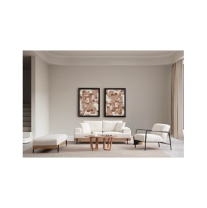 Sofá FREI ROBLE 3 Plazas 220x98 cm, Textil Blanco /... 2