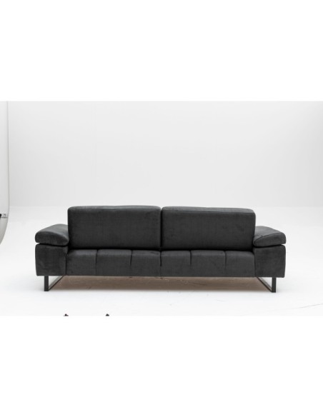 Sofá Cama ONYX 3 Plazas 239x99 cm, Textil Antracita / Metal Negro