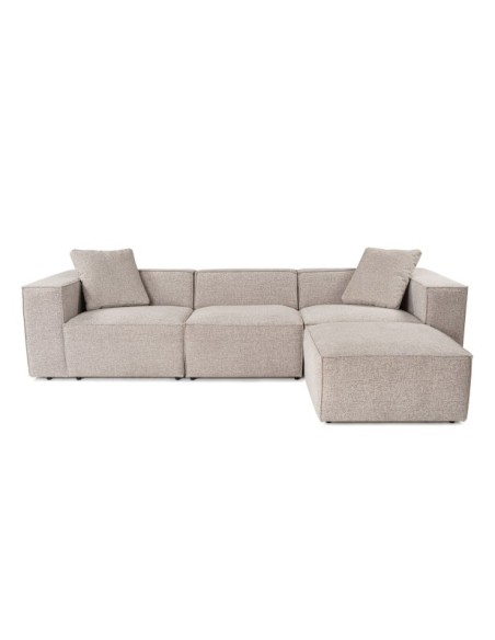 Sofá Esquinero SOPHIE 303x193 cm, Lino Moca
