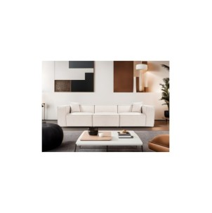 Sofá SOPHIE 3 Plazas 303x108 cm, Lino Marrón Claro 2