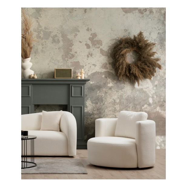 Butaca EMBLA 105x100 cm, Textil Crema