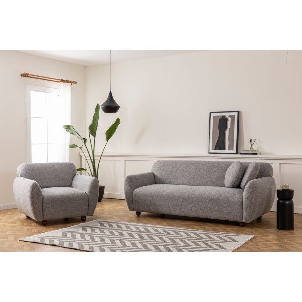 Butaca GENEVE 90x86 cm, Textil Gris...