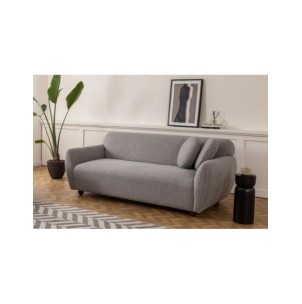 Sofá GENEVE 3 Plazas 223x83 cm, Textil Gris Claro /...