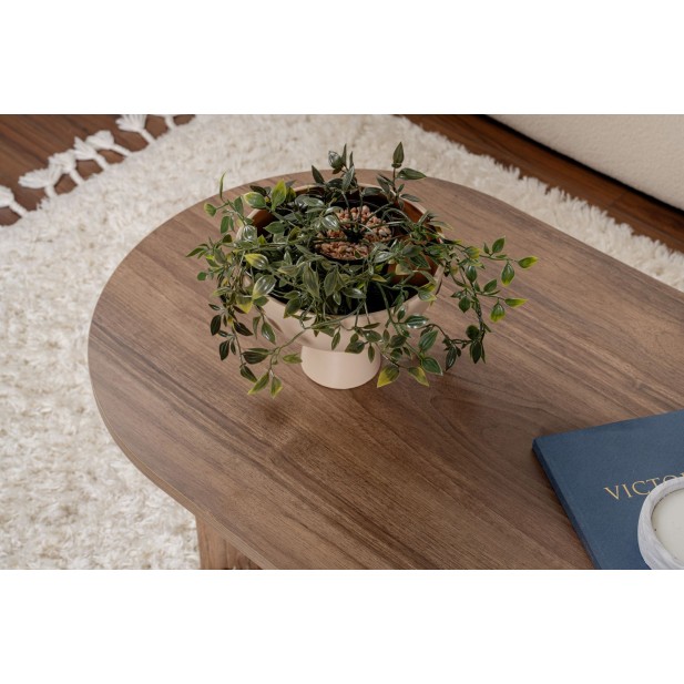 Mesa de Centro Ovalada SILKE, MDF...