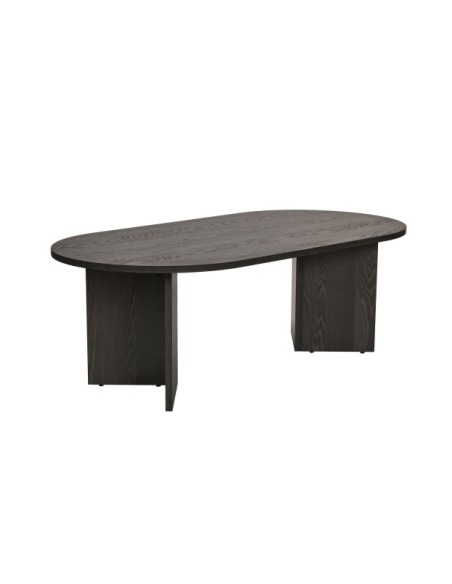 Mesa de Centro Ovalada SILKE, MDF Acabado Negro