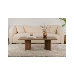 Mesa de Centro Rectangular SILKE, MDF Acabado Nogal 2