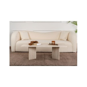 Mesa de Centro Rectangular SILKE, MDF Acabado Mármol 2