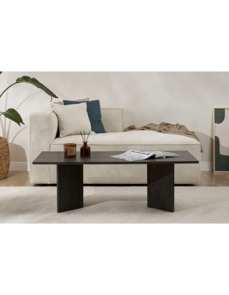 Mesa de Centro Rectangular SILKE, MDF Acabado Negro