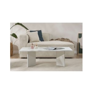 Mesa de Centro Rectangular SILKE, MDF Acabado Blanco 2