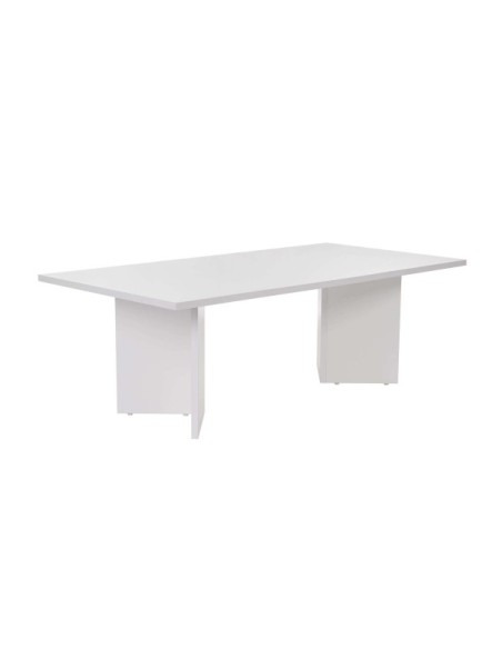 Mesa de Centro Rectangular SILKE, MDF Acabado Blanco