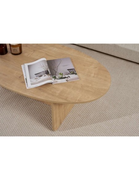 Mesa de Centro VESTA, MDF Acabado Roble