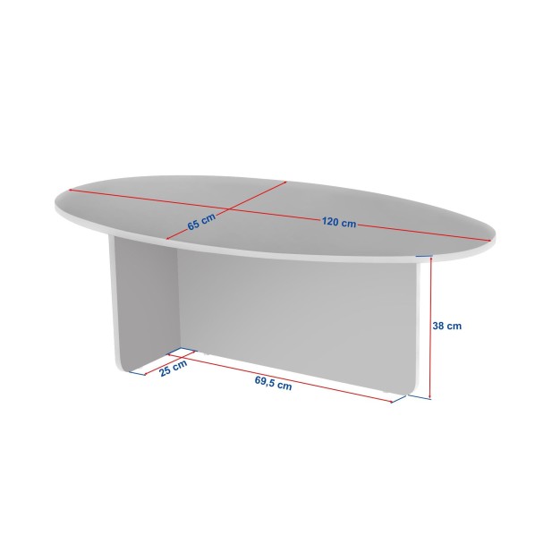 Mesa de Centro VESTA, MDF Acabado Roble