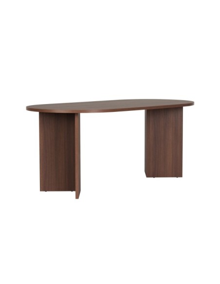 Mesa SILKE 180x89 cm de Comedor, MDF Acabado Nogal