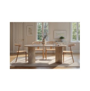 Mesa SILKE 180x89 cm de Comedor, MDF Acabado Mármol 2