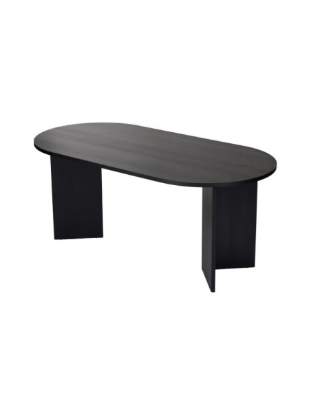 Mesa SILKE 180x89 cm de Comedor, MDF Acabado Madera Negra