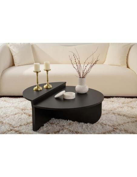 Mesa de Centro ORFEO, MDF Acabado Madera Negra