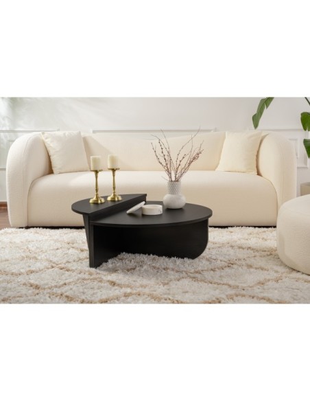 Mesa de Centro ORFEO, MDF Acabado Madera Negra