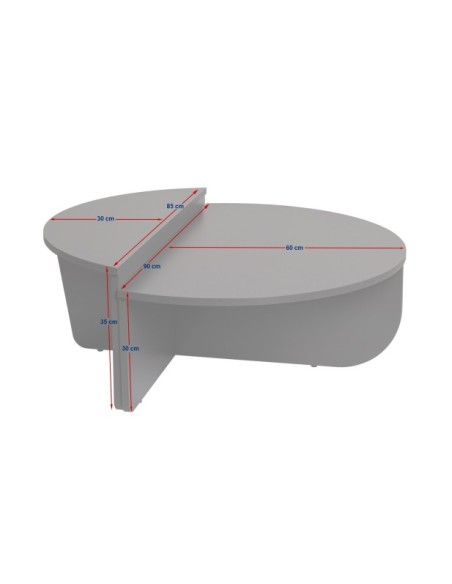 Mesa de Centro ORFEO, MDF Acabado Mármol