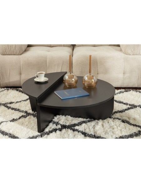 Mesa de Centro ORFEO, MDF Acabado Madera Negra V2