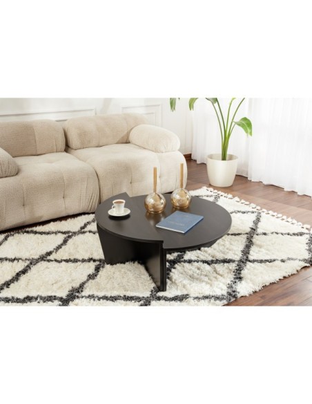 Mesa de Centro ORFEO, MDF Acabado Madera Negra V2