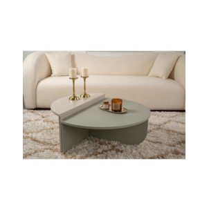 Mesa de Centro ORFEO, MDF Acabado Verde / Arena