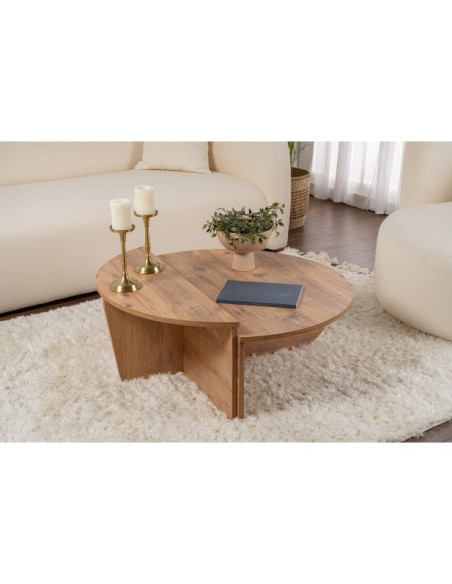 Mesa de Centro ORFEO, MDF Acabado Pino Atlántico