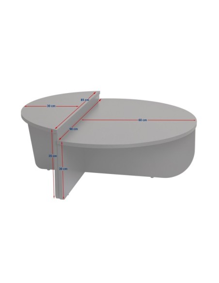 Mesa de Centro ORFEO, MDF Acabado Pino Atlántico