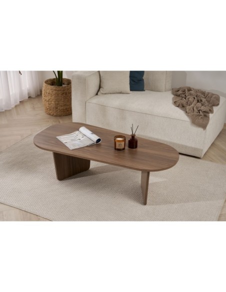 Mesa de Centro SISYPHUS, MDF Acabado Nogal