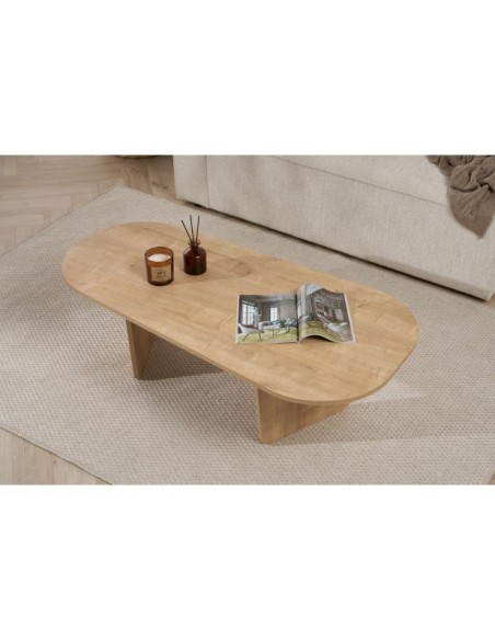 Mesa de Centro SISYPHUS, MDF Acabado Roble