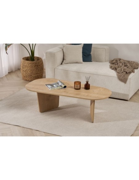 Mesa de Centro SISYPHUS, MDF Acabado Roble