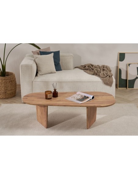 Mesa de Centro SISYPHUS, MDF Acabado Pino Atlántico