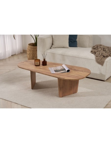 Mesa de Centro SISYPHUS, MDF Acabado Pino Atlántico