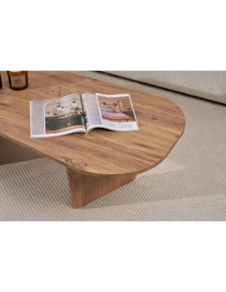 Mesa de Centro SISYPHUS, MDF Acabado Pino Atlántico