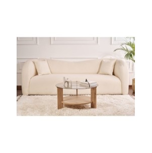 Mesa de Centro RITA, MDF Acabado Roble Zafiro / Cristal... 2