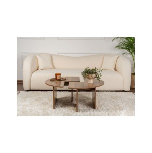 Mesa de Centro GÅDE Ø90 cm, MDF Acabado Nogal 2