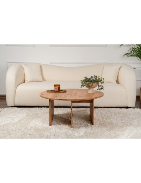 Mesa de Centro GÅDE Ø90 cm, MDF Acabado Pino Atlántico